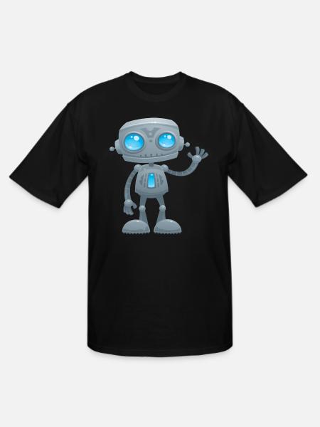 Waving Robot - Men's Tall T-Shirt - black