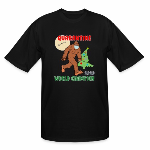 Quarantine World Champion Sasquatch Mask Christmas - Men's Tall T-Shirt