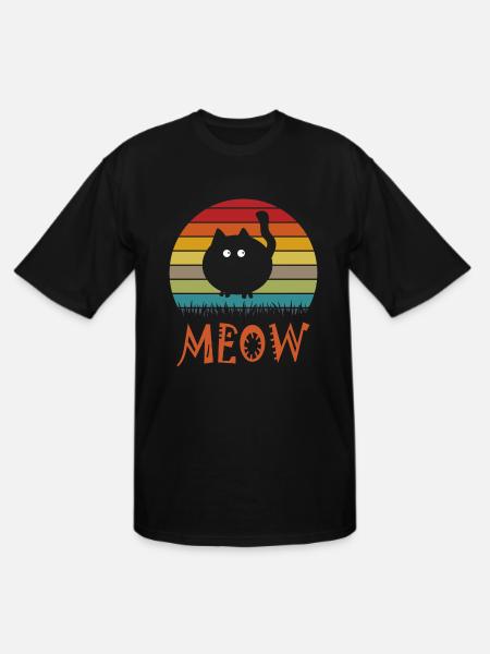 Funny Cat - Men's Tall T-Shirt - black