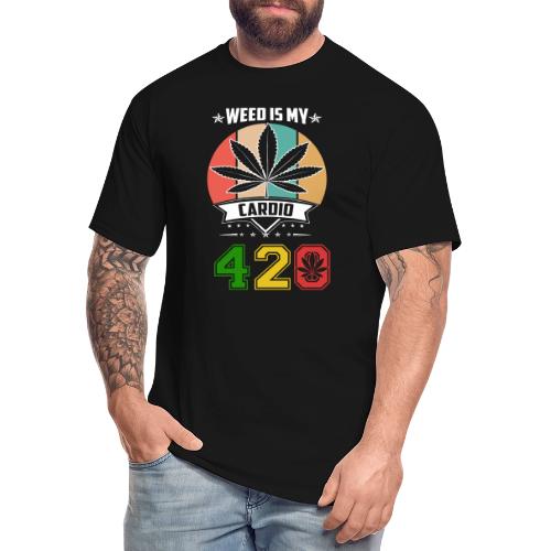 Quick Witted 420 My Cardio Herb Weed Marijuana - Men's Tall T-Shirt