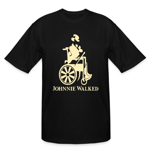 Johnnie Walked, Wheelchair fun, whiskey and roller - Men's Tall T-Shirt
