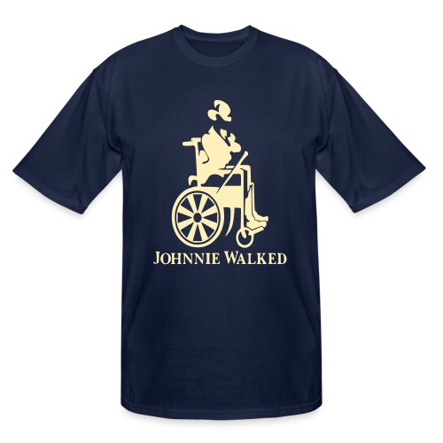 Johnnie Walked, Wheelchair fun, whiskey and roller - Men's Tall T-Shirt