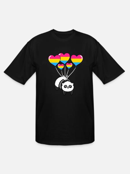 Panda Pan Pride - Men's Tall T-Shirt - black