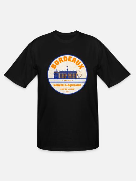 Bordeaux Skyline - Men's Tall T-Shirt - black