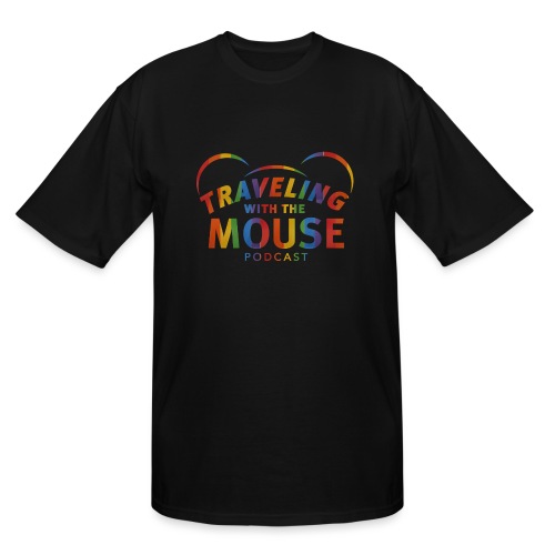 Traveling With The Mouse logo - Rainbow - Men's Tall T-Shirt
