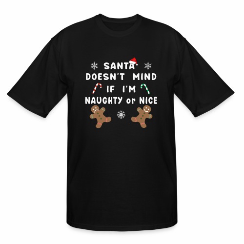 Santa Naughty or Nice Funny Kids Christmas Xmas. - Men's Tall T-Shirt