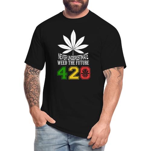 Chuckling 420 Future of Herb Weed Marijuana Design - Men's Tall T-Shirt