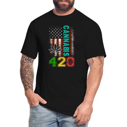 Amusing 420 American Herb Weed Marijuana Design - Men's Tall T-Shirt
