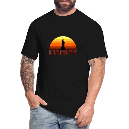USA: Sunset Liberty Bold - Men's Tall T-Shirt
