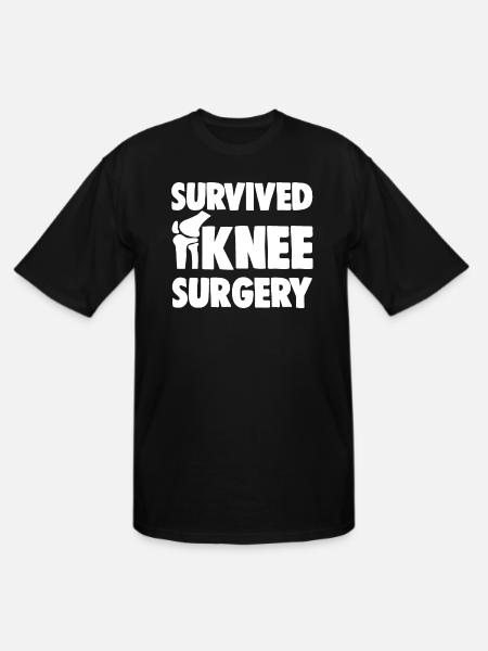Survived Knee Surgery - Men's Tall T-Shirt - black