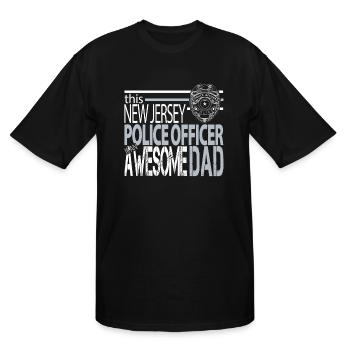Newark Police Dad New Jersey Police Dad NJ Police Dad - Men's Tall T-Shirt - black - Front - Brady (186cm)