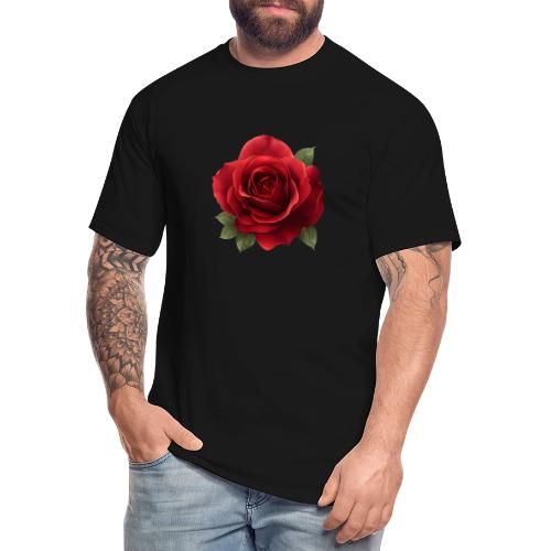 Rose: Crimson Bloom Elegance - Men's Tall T-Shirt