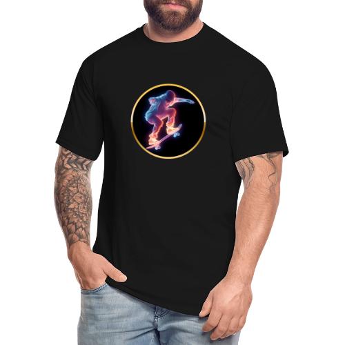 Skateboarding: Neon Skate Orbit - Men's Tall T-Shirt