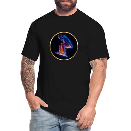 Snowboarding: Arctic Neon Leap - Men's Tall T-Shirt