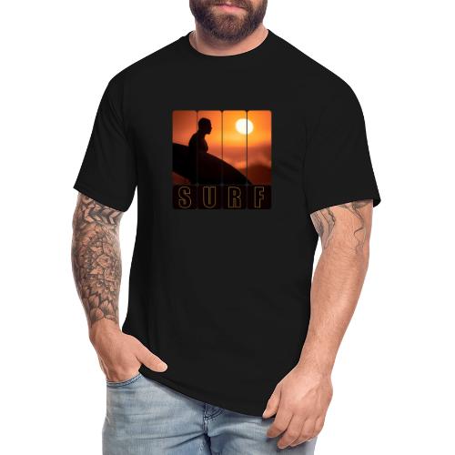 Surfing: Sunset Surf Panels - Men's Tall T-Shirt