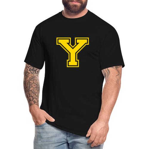 Letter Y – Capital Athletic Alphabet Monogram - Men's Tall T-Shirt