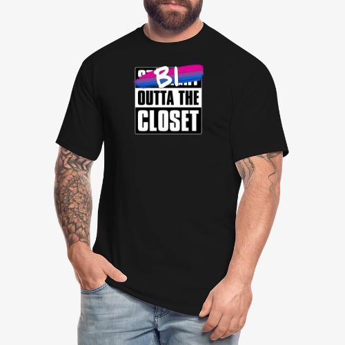 Bi Outta the Closet - Bisexual Pride - Men's Tall T-Shirt