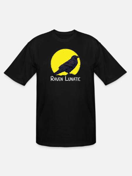 CROW / RAVENS: Raven Lunatic - Men's Tall T-Shirt - black