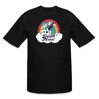 DEATH METAL Funny Unicorn - Men's Tall T-Shirt - black - Front - Brady (186cm)