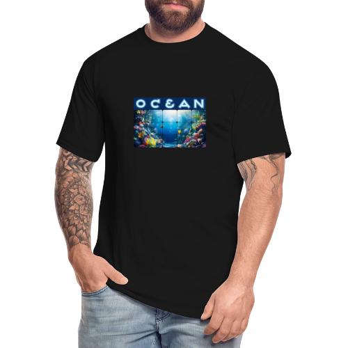 Ocean: Neon Reef Glow - Men's Tall T-Shirt