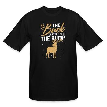 Pregnancy Announcement Shirt, The Buck Behind The - Men's Tall T-Shirt - black - Front - Brady (186cm)
