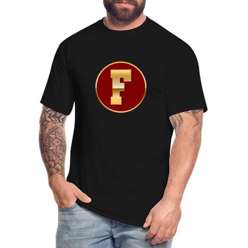 Letter F – Capital Varsity Alphabet Monogram - Men's Tall T-Shirt