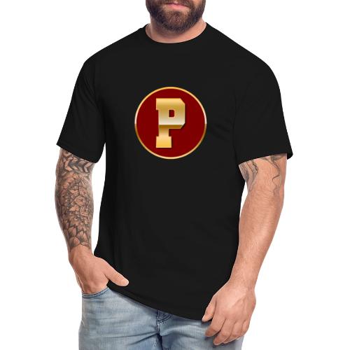 Letter P – Capital Varsity Alphabet Monogram - Men's Tall T-Shirt