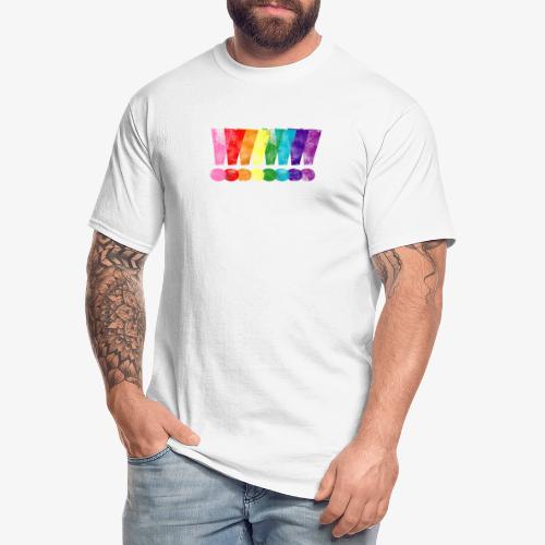 Distressed Gilbert Baker LGBT Pride Exclamation - Men's Tall T-Shirt