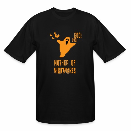 Mother of Nightmares Spooky Scary Pixel Ghost Bat. - Men's Tall T-Shirt