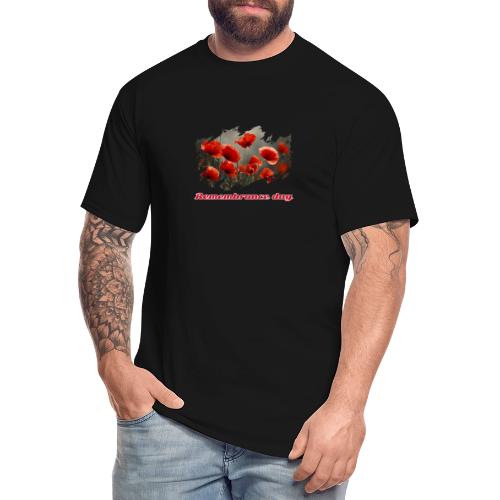 Remembrance Day with poppies - Men's Tall T-Shirt