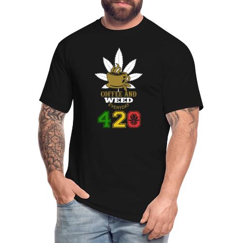 2024 420 Coffee & Smoke Weed Marijuana Design - Men's Tall T-Shirt