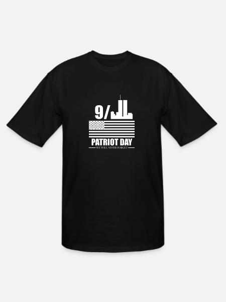 9 11 Patriot Day - Men's Tall T-Shirt - black