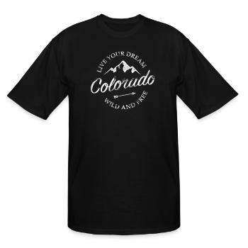 Colorado Mountains - Men's Tall T-Shirt - black - Front - Brady (186cm)