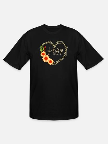 Finger Code Love - Men's Tall T-Shirt - black