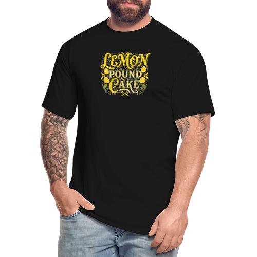 Lemon Pound Cake Vintage Flourish - Men's Tall T-Shirt