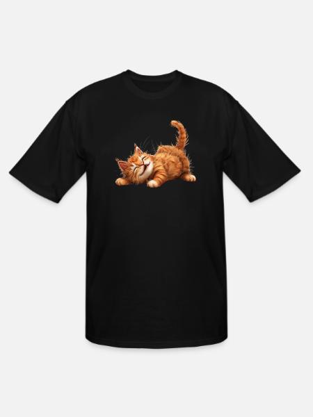 Funny Cat - Men's Tall T-Shirt - black