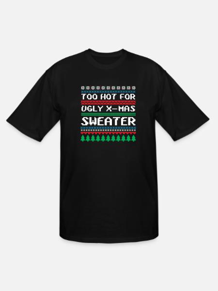 Ugly Christmas Sweater - Men's Tall T-Shirt - black