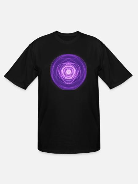 Purple Fractal Rose - Men's Tall T-Shirt - black