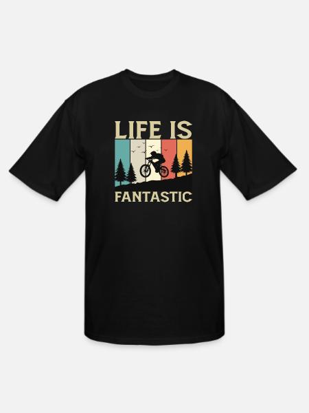 Life is Fantastic - Men's Tall T-Shirt - black