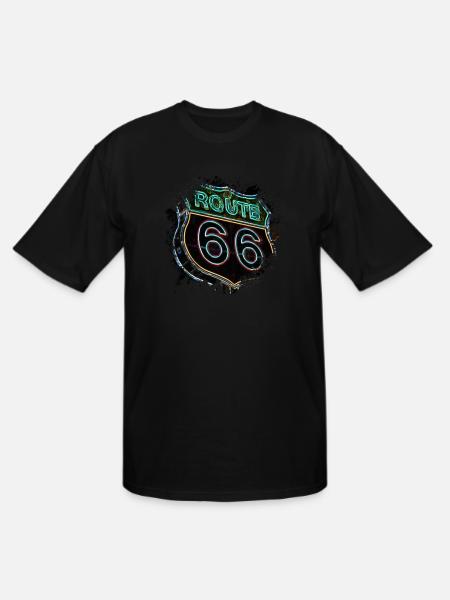 Route 66 - Men's Tall T-Shirt - black
