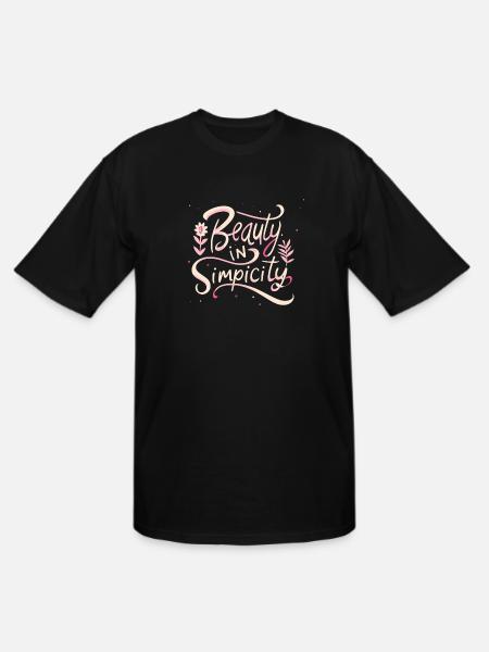Beauty in Simplicity - Men's Tall T-Shirt - black