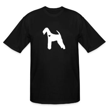 airedale terrier cute gift for woman and men kids - Men's Tall T-Shirt - black - Front - Brady (186cm)