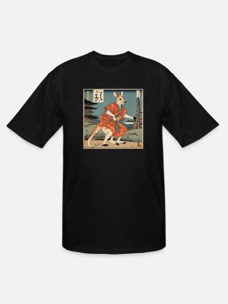 Retro Prank Kangaroo Design - Men's Tall T-Shirt - black