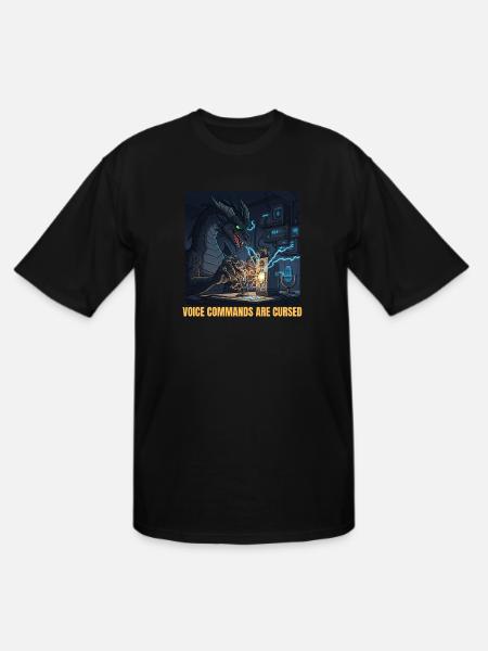 Voice Commands Are Cursed - Men's Tall T-Shirt - black