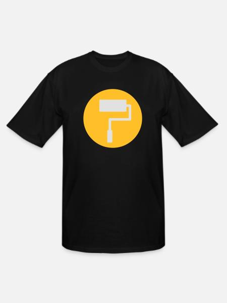 Paint Roller Symbol - Men's Tall T-Shirt - black