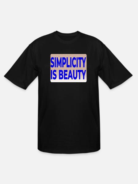 SIMPLICITY IS BEAUTY T-SHIRT - Men's Tall T-Shirt - black