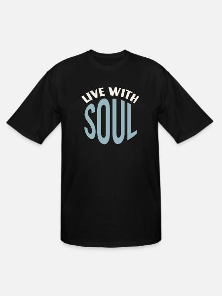 Live With Soul - Men's Tall T-Shirt - black