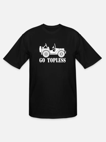 Go Topless - Men's Tall T-Shirt - black