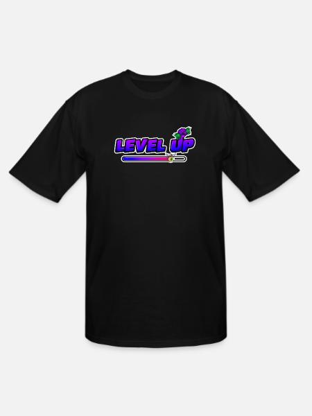 level up - Men's Tall T-Shirt - black