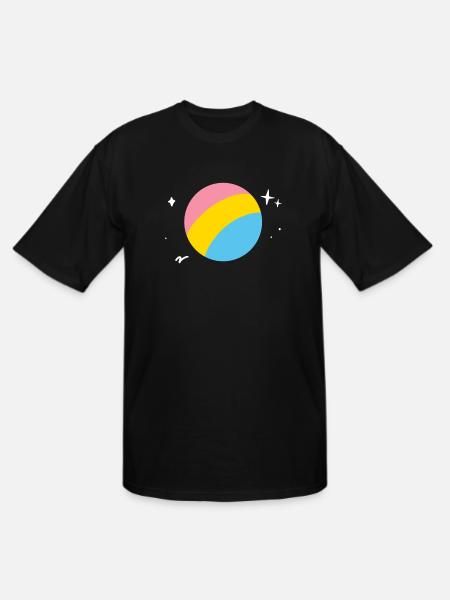 Pansexual Planet LGBTQ - Men's Tall T-Shirt - black